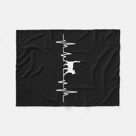 Heartbeat Cat  Fleecedecke (Vorderseite (Horizontal))