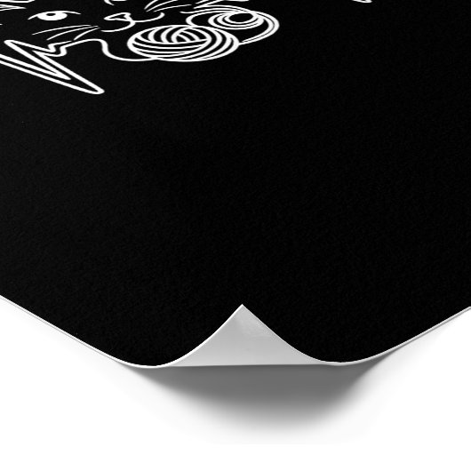 Heartbeat Cat Funny Kitty Geschenk für Katze Mama Poster (Ecke)