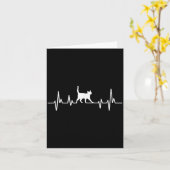 Heartbeat Cat Karte (Gelbe Blume)