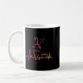 Heartbeat Cat Lover Animal Silhouette Cute Cat  Kaffeetasse (Links)