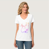 Heartbeat Cat T-Shirt (Vorderseite Vollansicht)