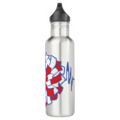 Heartbeat Cheer Pom-Pom Graphic Edelstahlflasche (Rechts)