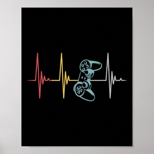 Heartbeat-Controller für Nerd-Multiplayer-Gaming Poster (Vorne)