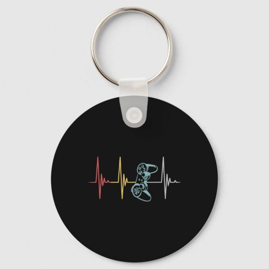Heartbeat-Controller für Nerd-Multiplayer-Gaming Schlüsselanhänger (Vorderseite)