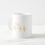 Heartbeat Deer Funny Deer Hunting For Hunter Kaffeetasse (Vorderseite Links)