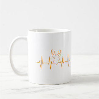 Heartbeat Deer Funny Deer Hunting For Hunter Kaffeetasse