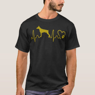 Heartbeat Doberman Pinscher Dog Rescue Lifeline T-Shirt
