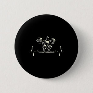 Heartbeat Ecg Bodybuilder Weightlift Button