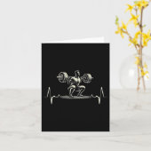 Heartbeat Ecg Bodybuilder Weightlift Karte (Gelbe Blume)