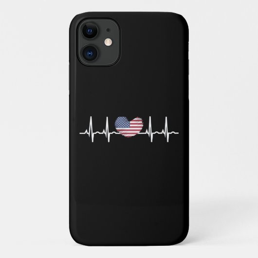 Heartbeat ECG Electrocardiographie der USA Case-Mate iPhone Hülle (Rückseite)