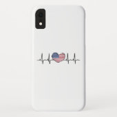 Heartbeat ECG Electrocardiographie der USA Case-Mate iPhone Hülle (Rückseite)