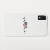 Heartbeat ECG Electrocardiographie der USA Case-Mate iPhone Hülle (Rückseite (Horizontal))