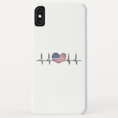 Heartbeat ECG Electrocardiographie der USA Case-Mate iPhone Hülle (Rückseite)