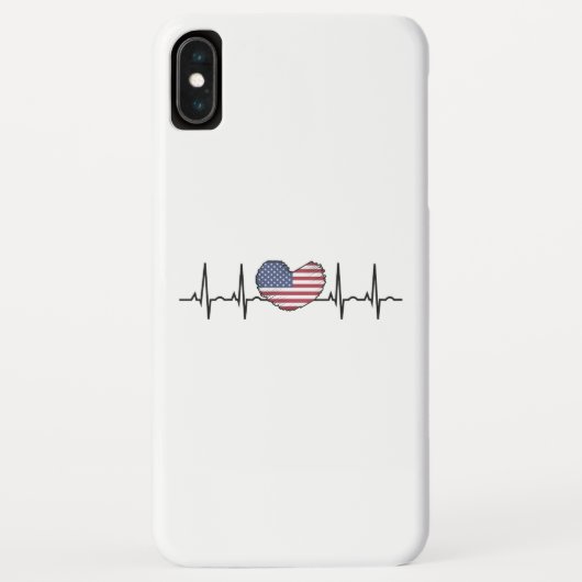 Heartbeat ECG Electrocardiographie der USA Case-Mate iPhone Hülle (Rückseite)