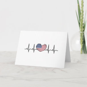 Heartbeat ECG Electrocardiographie der USA Karte