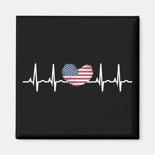 Heartbeat ECG Electrocardiographie der USA Magnet (Vorne)