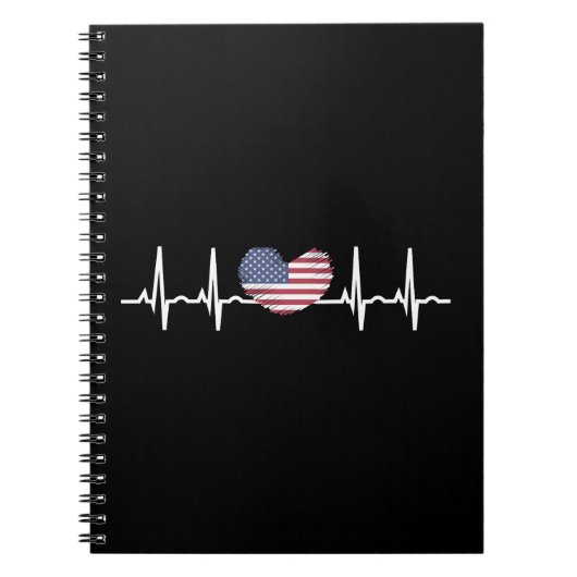 Heartbeat ECG Electrocardiographie der USA Notizblock (Vorderseite)