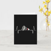 Heartbeat Ecg Shuttle Badminton Player Shuttle 2 Karte (Gelbe Blume)