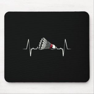 Heartbeat Ecg Shuttle Badminton Player Shuttle 2 Mousepad
