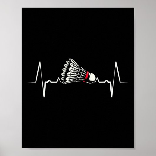 Heartbeat Ecg Shuttle Badminton Player Shuttle 2 Poster (Vorne)