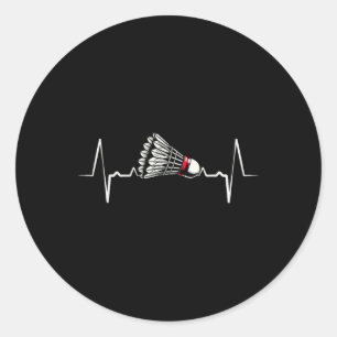 Heartbeat Ecg Shuttle Badminton Player Shuttle 2 Runder Aufkleber