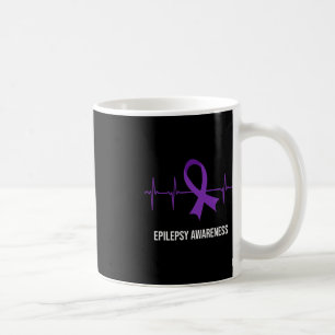 Heartbeat EKG Design Epilepsie Awareness Kaffeetasse