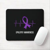 Heartbeat EKG Design Epilepsie Awareness Mousepad (Mit Mouse)