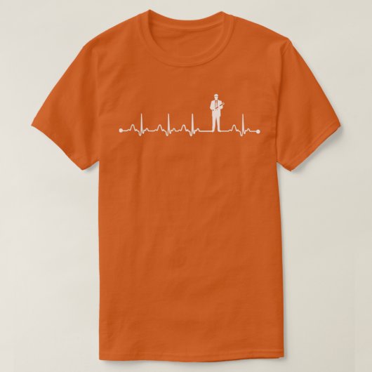Heartbeat EKG Proud Engineer-Geschenk T-Shirt (Design vorne)