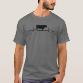 Heartbeat EKG Puls - Cow Wagyu Rancher T-Shirt (Vorderseite)