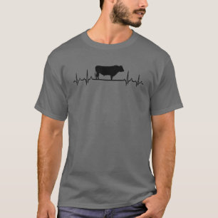 Heartbeat EKG Puls - Cow Wagyu Rancher T-Shirt