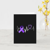 Heartbeat Epilepsy Ribbon Epilepsie Disease Awaren Karte (Gelbe Blume)