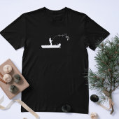 Heartbeat Fishing Tee,Fisherman Boat Silhouette T-Shirt
