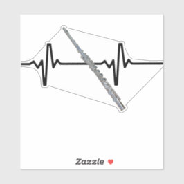 Heartbeat Flute Aufkleber