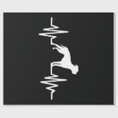 Heartbeat French Bulldog Pulse Geschenkpapier (Flach)