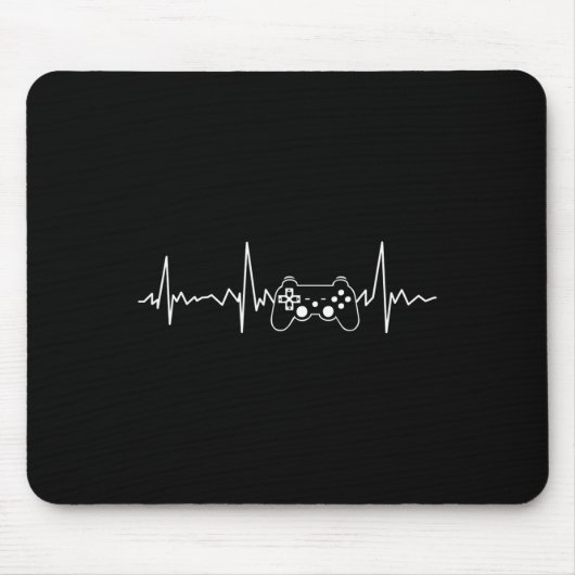 Heartbeat Funny Video Game Geschenke Jungs Männer Mousepad (Vorne)