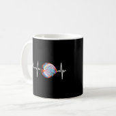 Heartbeat für Fischgewässer Kaffeetasse (Vorderseite Links)
