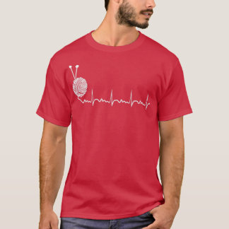 Heartbeat Garn Knittern Geschenkgarn Knitter T-Shirt