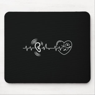 Heartbeat Hand Sign Language Heart Loss Awarenes Mousepad