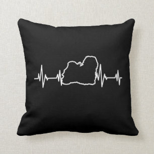 Heartbeat Havanese Dog Owner Dog Lover Geschenk Kissen