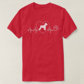 Heartbeat Heart Miniature Schnauzer Dog Owner Paw  T-Shirt (Design vorne)