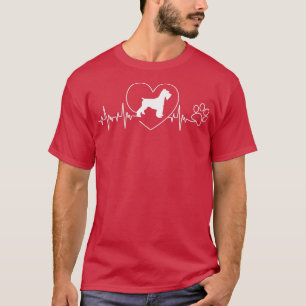 Heartbeat Heart Miniature Schnauzer Dog Owner Paw T-Shirt