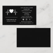 Heartbeat Heartbeat Heart EKG EKG Visitenkarte (Vorne/Hinten)