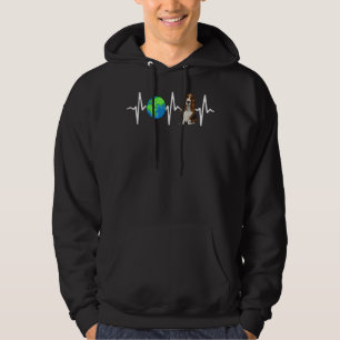 Heartbeat Hund Globe Planet Earth Basset Hoodie