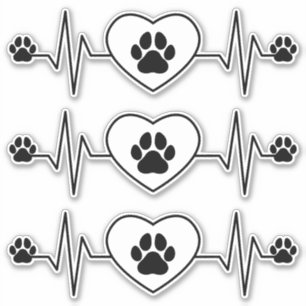 Heartbeat Hund und Heart Cloning and Sticker