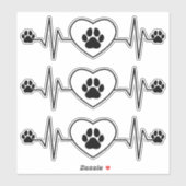 Heartbeat Hund und Heart Cloning and Sticker (Blatt)