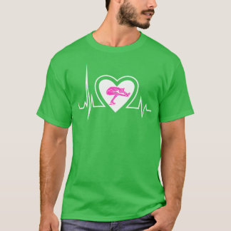 Heartbeat Ice Skaten Abbildung Skater T-Shirt