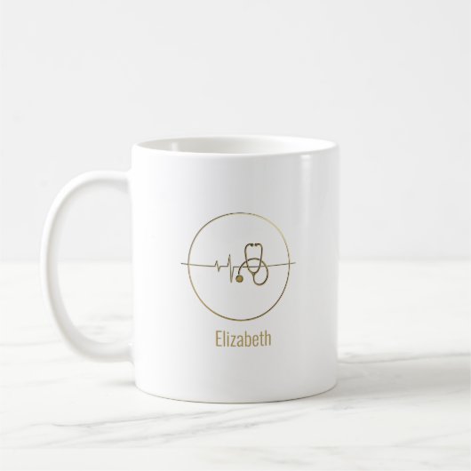 Heartbeat-Individuelle Name Kaffeetasse (Links)