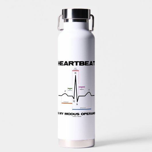 Heartbeat Is My Modus Operandi Sinus Rhythm Trinkflasche (Vorne)