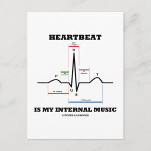 Heartbeat ist meine interne Musik (ECG/EKG) Postkarte