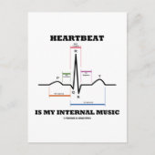 Heartbeat ist meine interne Musik (ECG/EKG) Postkarte (Vorderseite)
